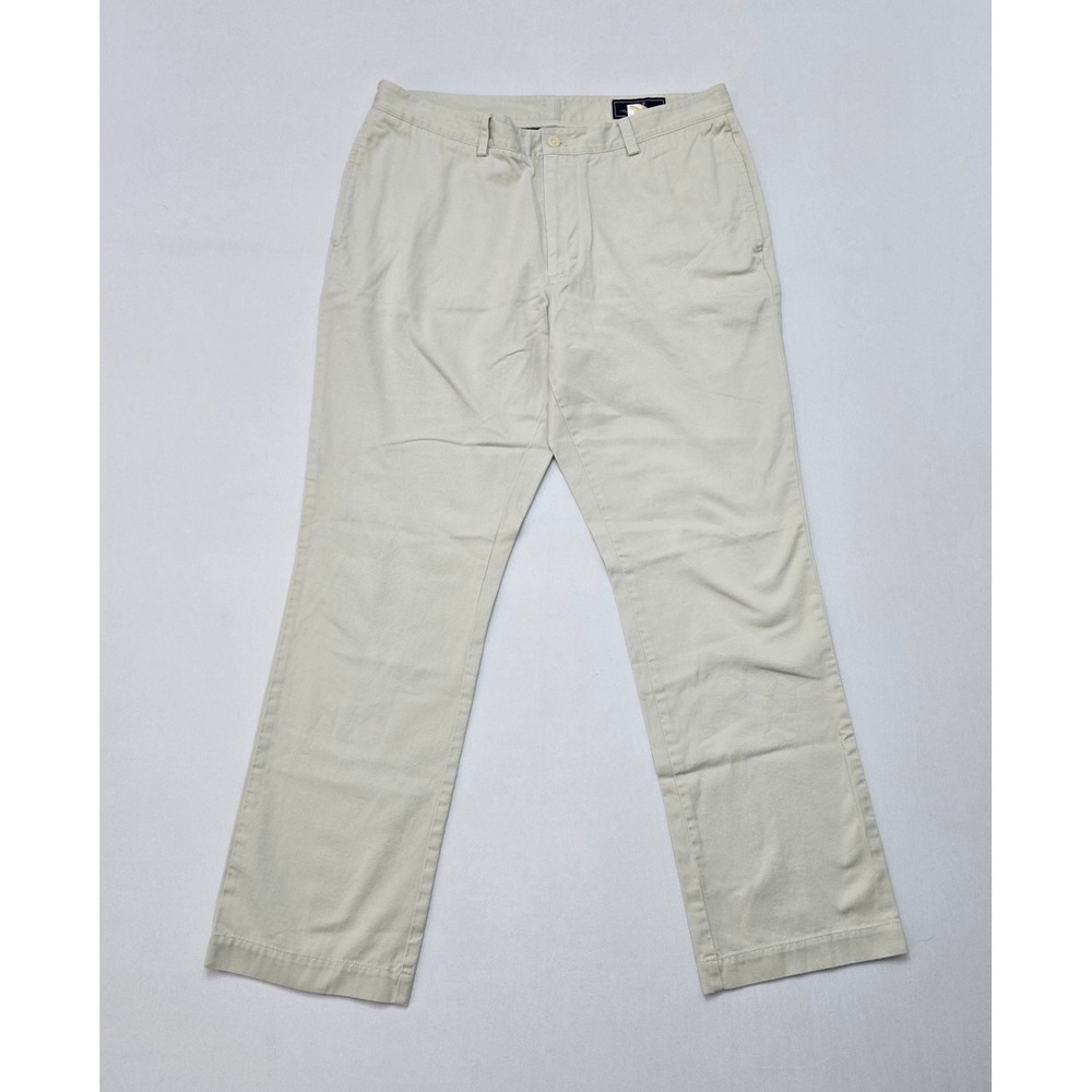 Vineyard Vines Breaker Pants Mens 36x32 Stone Khaki Cotton Twill Chinos 1P0131